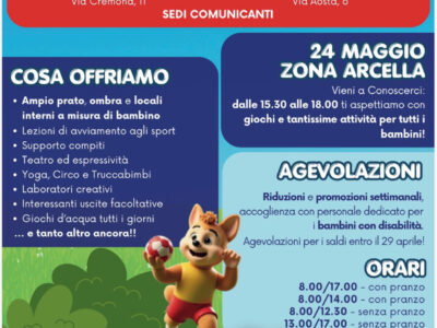 Centri estivi 2026 Sacra Famiglia